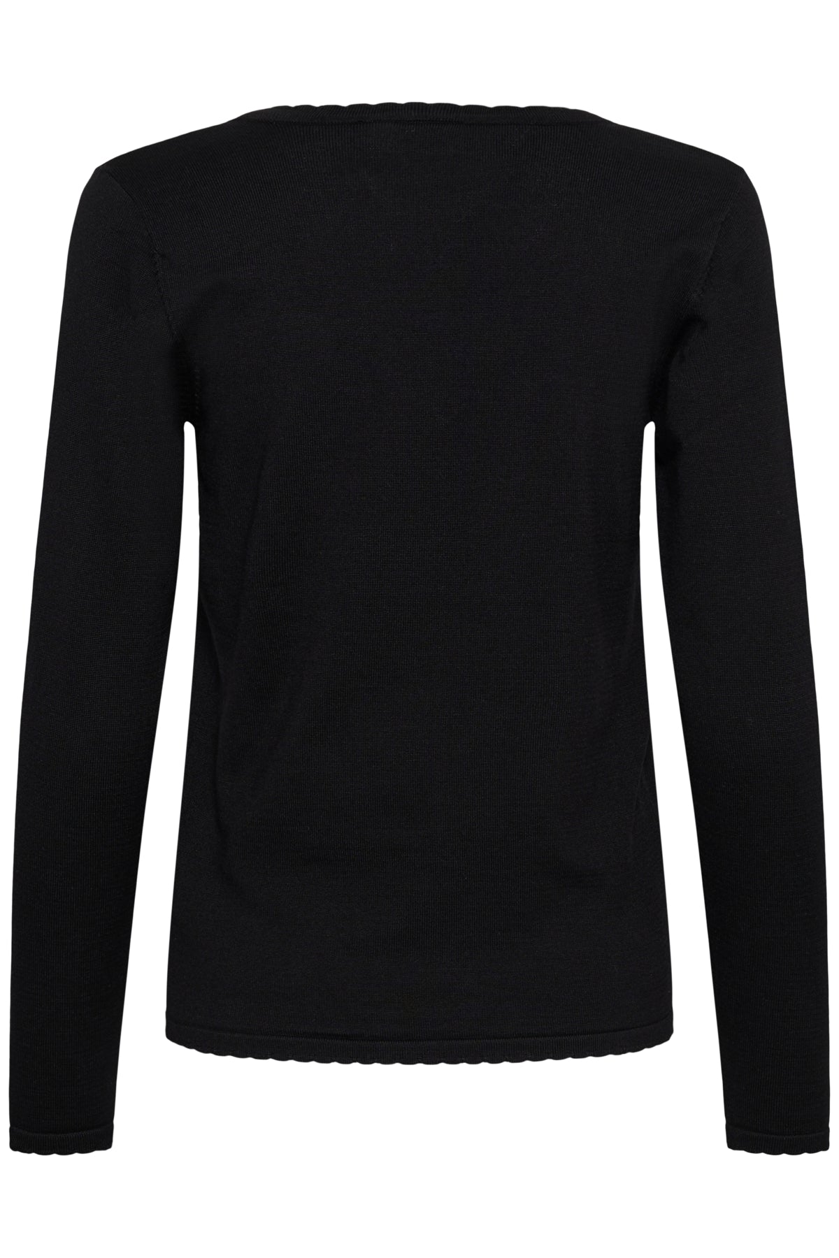 MilaSZ LS V-Neck Pullover Black - 30513960
