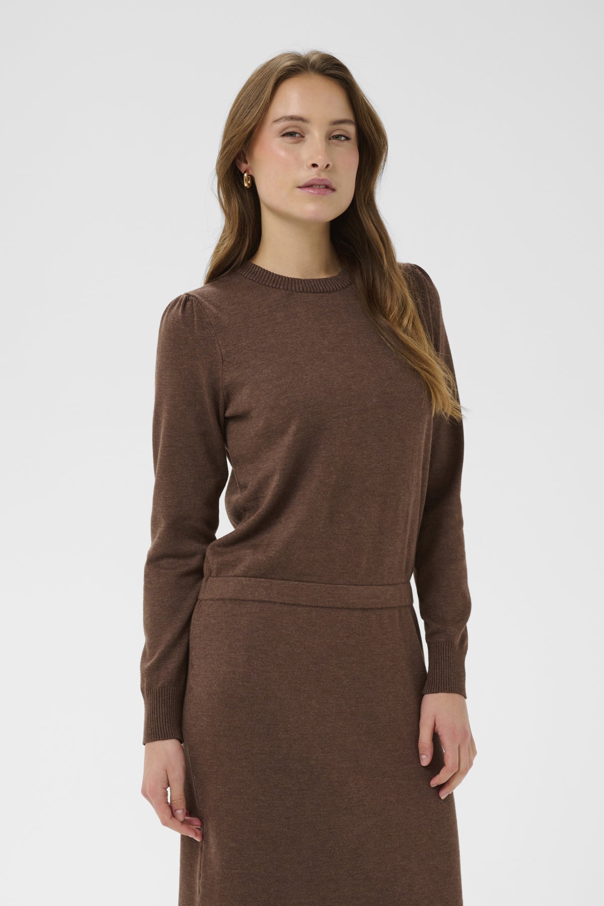 MilaSZ LS Dress Fondue Fudge Melange - 30513967