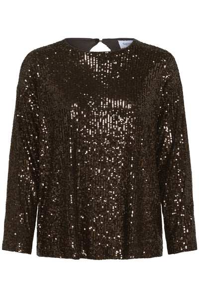 ReyanaSZ R-Neck Blouse Mulch - 30513969 Thumbnail