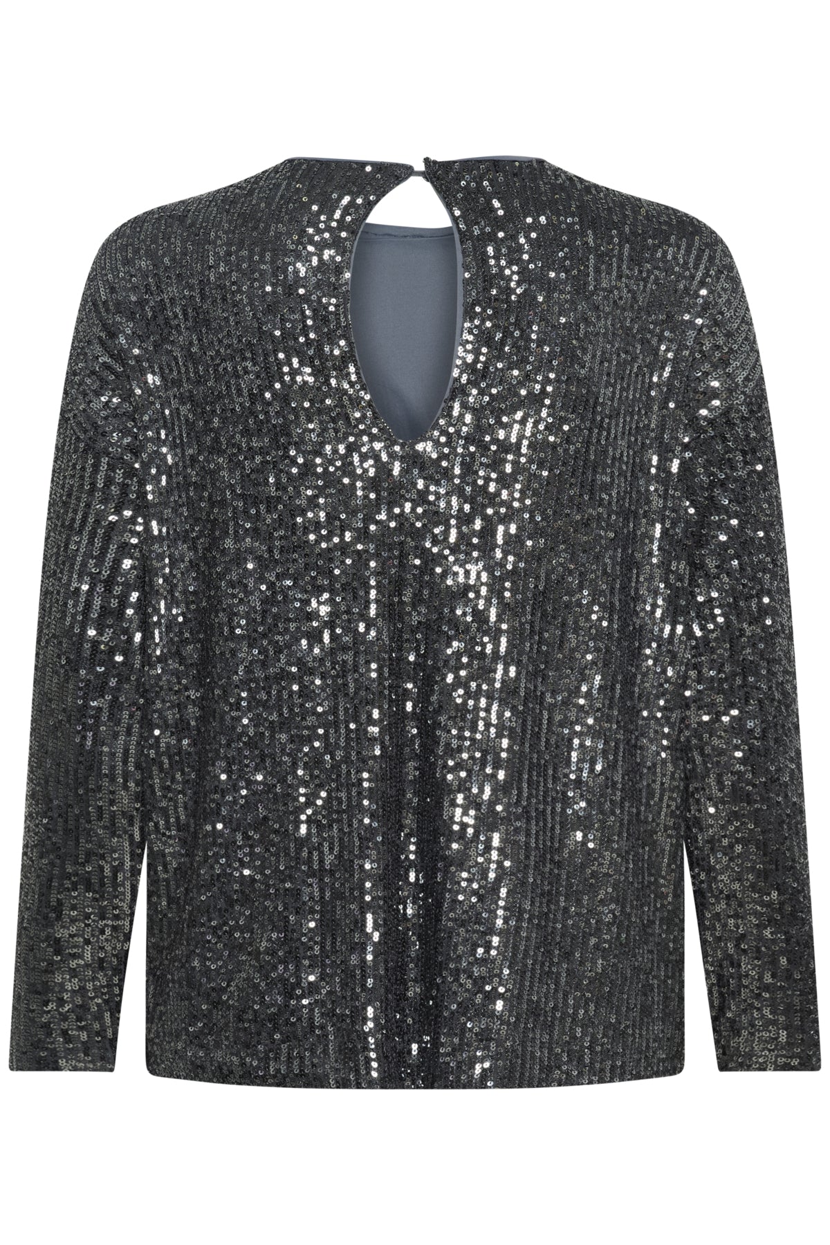 ReyanaSZ R-Neck Blouse Grey Iron - 30513969