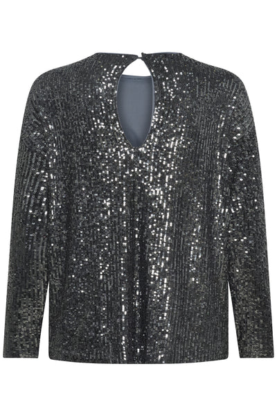 ReyanaSZ R-Neck Blouse Grey Iron - 30513969 Thumbnail