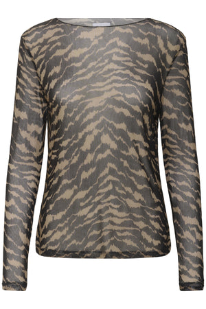 ZulvirSZ Blouse Black Shifted Strokes - 30513970