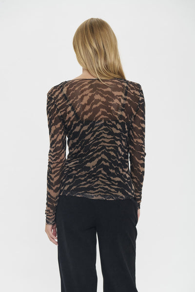 ZulvirSZ Blouse Black Shifted Strokes - 30513970 Thumbnail