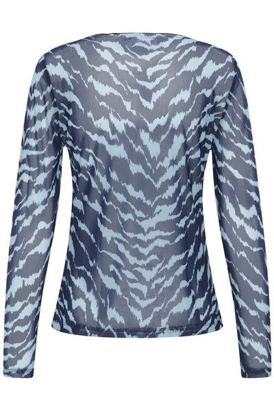 ZulvirSZ Blouse Pageant Blue Shifted Strokes - 30513970 Thumbnail