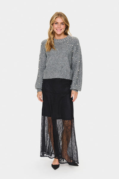 MadeleineSZ Pullover Gunmetal Melange - 30514376 Thumbnail