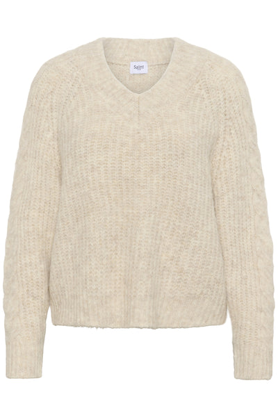 MandaSZ Pullover Brown Rice Melange - 30514461 Thumbnail