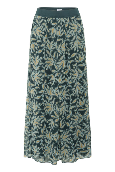 MiljaSZ Crinkle Maxi Skirt Pine Autumn Floral - 30514476 Thumbnail