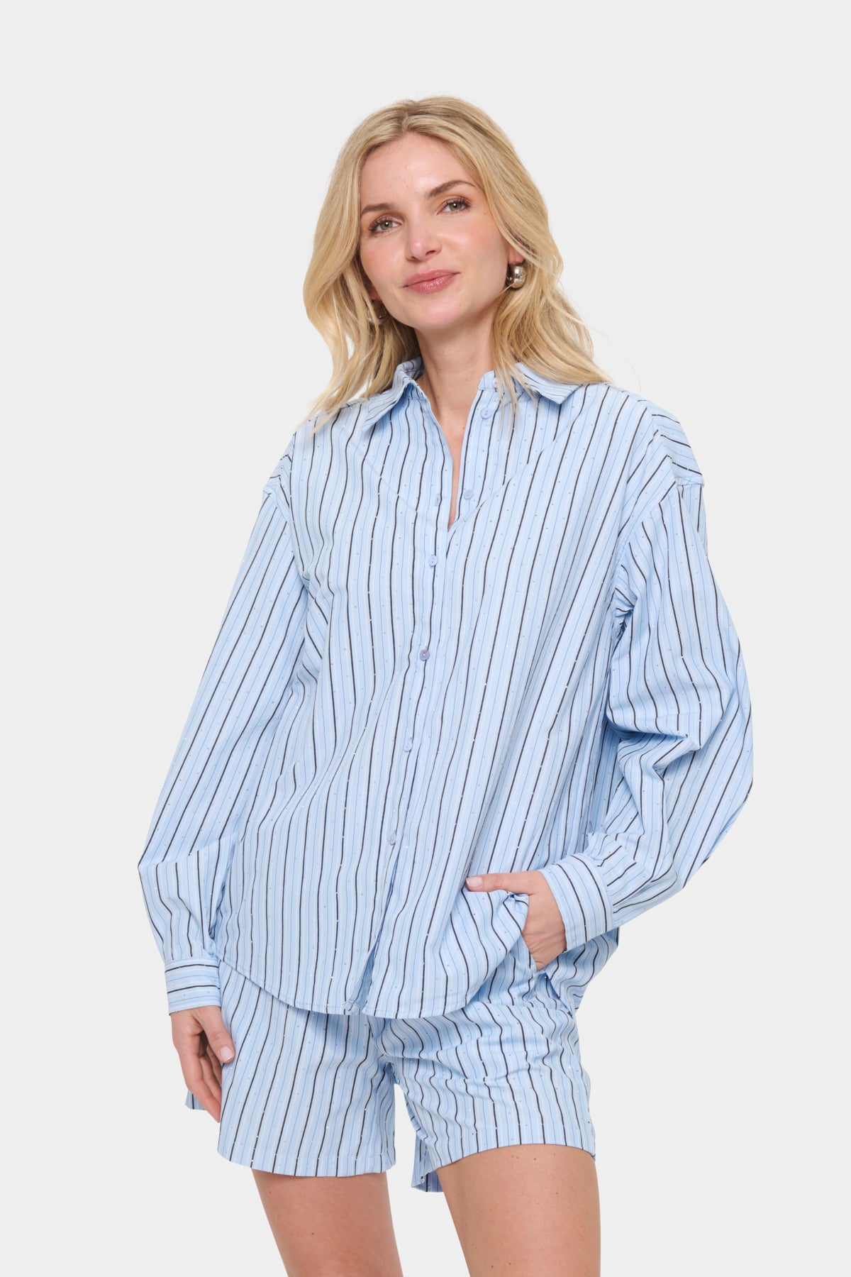 KeelySZ Shirt Airy Ombre Ice Stripe - 30514479
