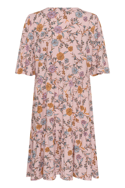 EdaSZ Mid Sleeve Dress Pink Nectar Romantic Flowers - 30514531 Thumbnail