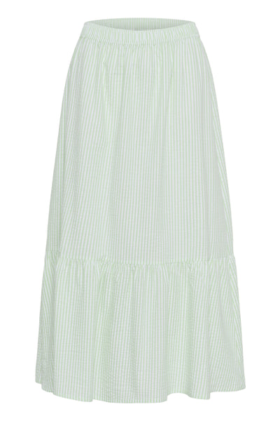 ElmikoSZ Maxi Skirt Pistachio Green White Stripe - 30514533 Thumbnail