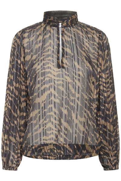 NestaSZ Blouse Black Shifted Strokes - 304346 - 30514571 Thumbnail