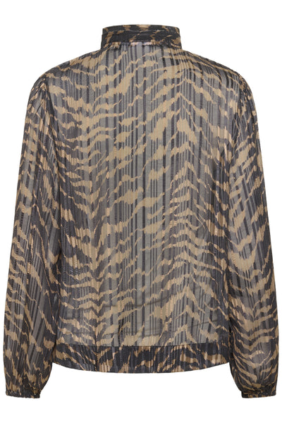 NestaSZ Blouse Black Shifted Strokes - 304346 - 30514571 Thumbnail