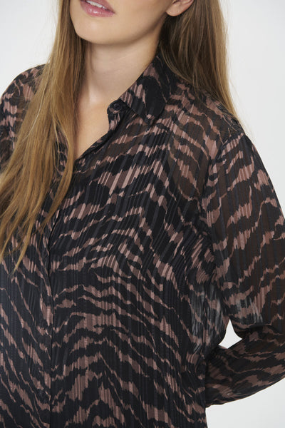 NestaSZ Dress Black Shifted Strokes - 304346 - 30514572 Thumbnail