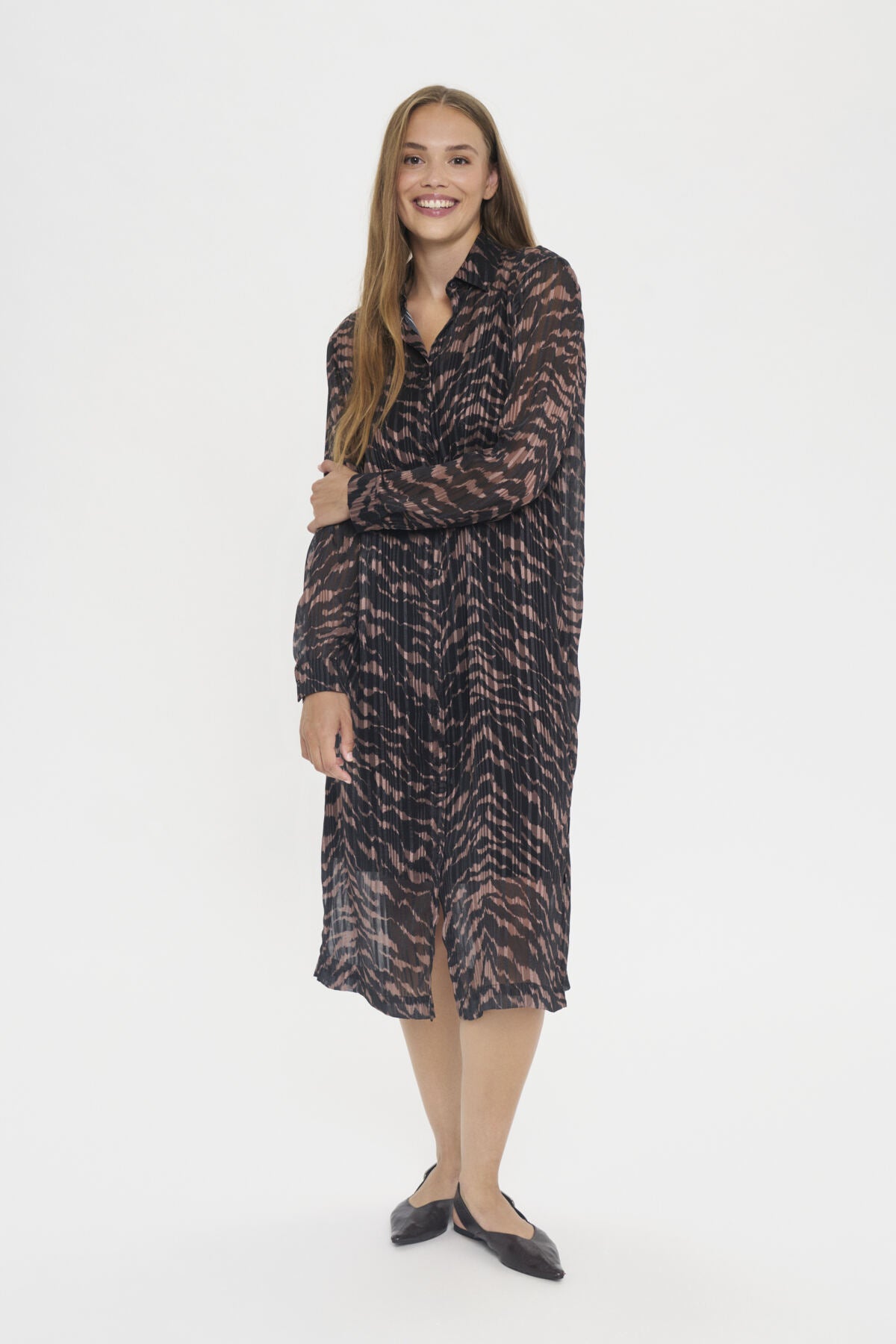 NestaSZ Dress Black Shifted Strokes - 304346 - 30514572