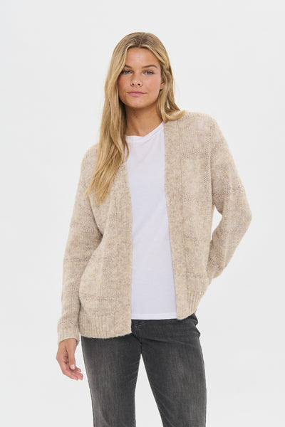 NoraliSZ Open Cardigan Seedpearl Melange - 1207031 - 30514632 Thumbnail