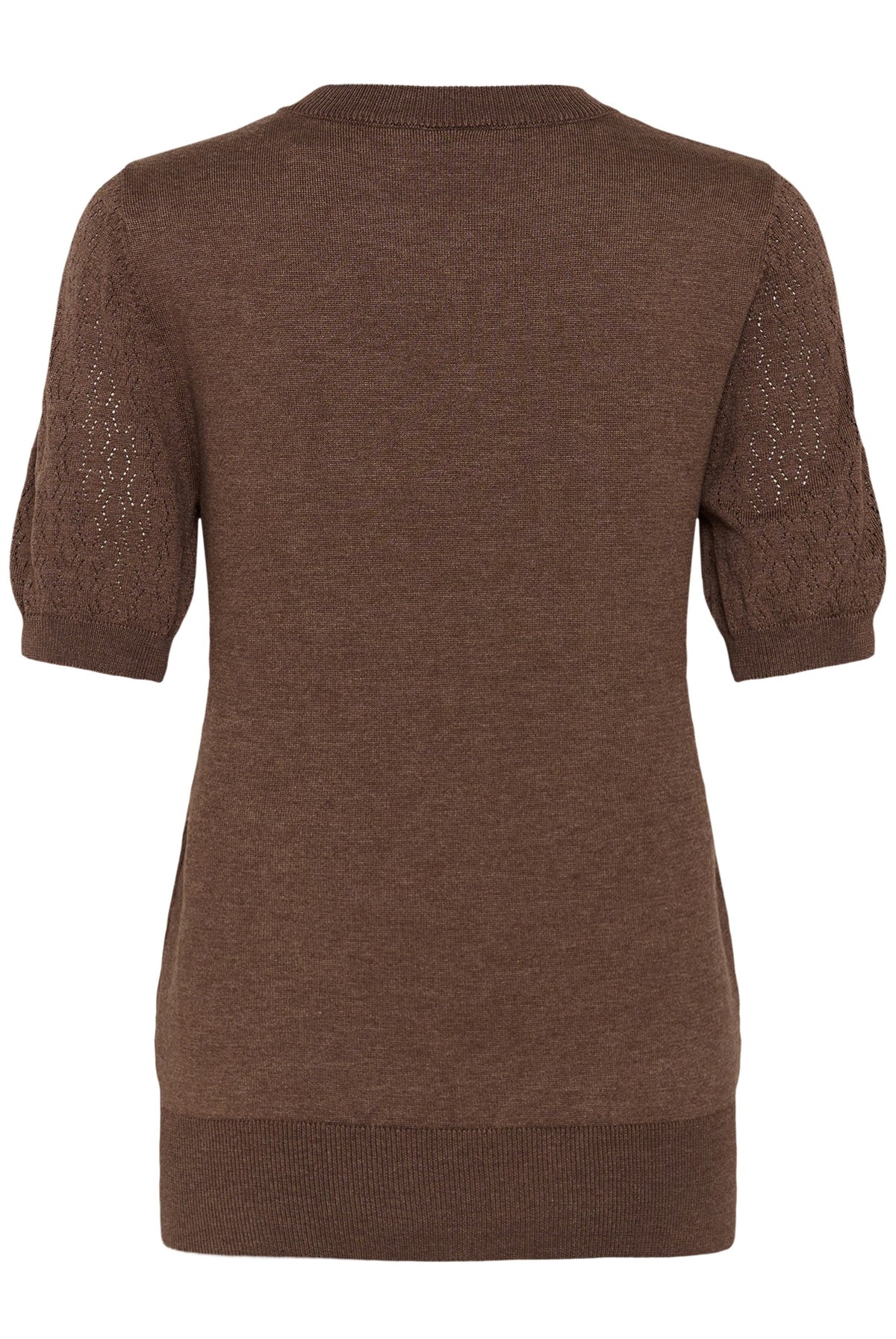 MilaSZ Pointelle SS Pullover Fondue Fudge Melange - 1912241 - 30514645