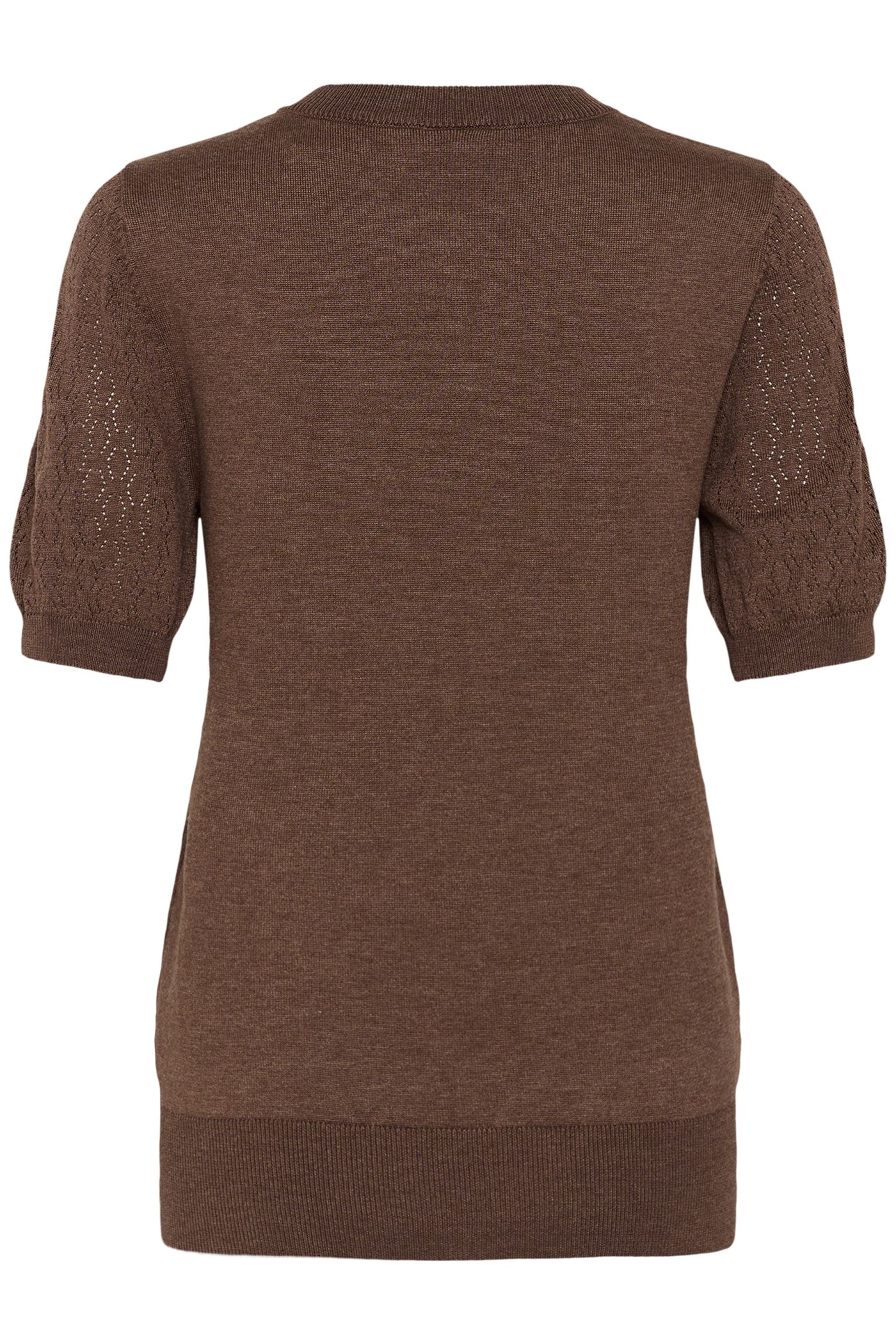 MilaSZ Pointelle SS Pullover Fondue Fudge Melange - 1912241 - 30514645