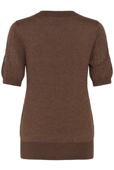 MilaSZ Pointelle SS Pullover Fondue Fudge Melange - 1912241 - 30514645 Thumbnail