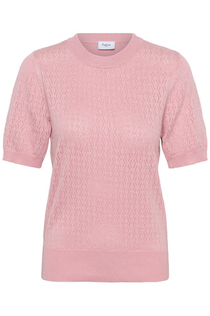 MilaSZ Pointelle SS Pullover Cameo Pink Melange - 1423071 - 30514645