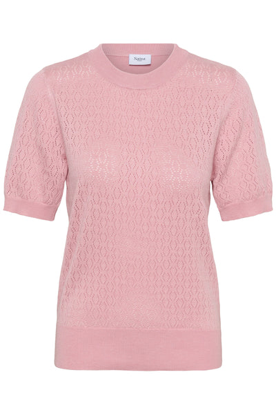 MilaSZ Pointelle SS Pullover Cameo Pink Melange - 1423071 - 30514645 Thumbnail