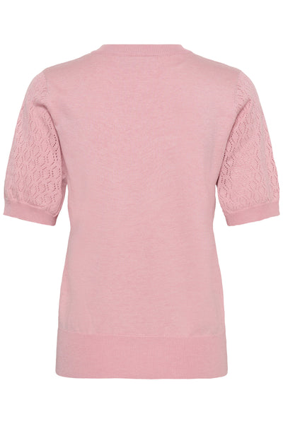 MilaSZ Pointelle SS Pullover Cameo Pink Melange - 1423071 - 30514645 Thumbnail