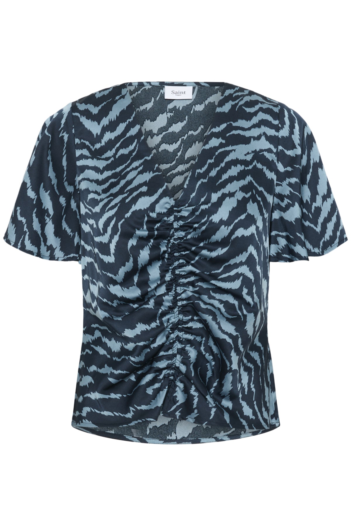 NaginaSZ Blouse Pageant Blue Shifted Strokes - - 30514654