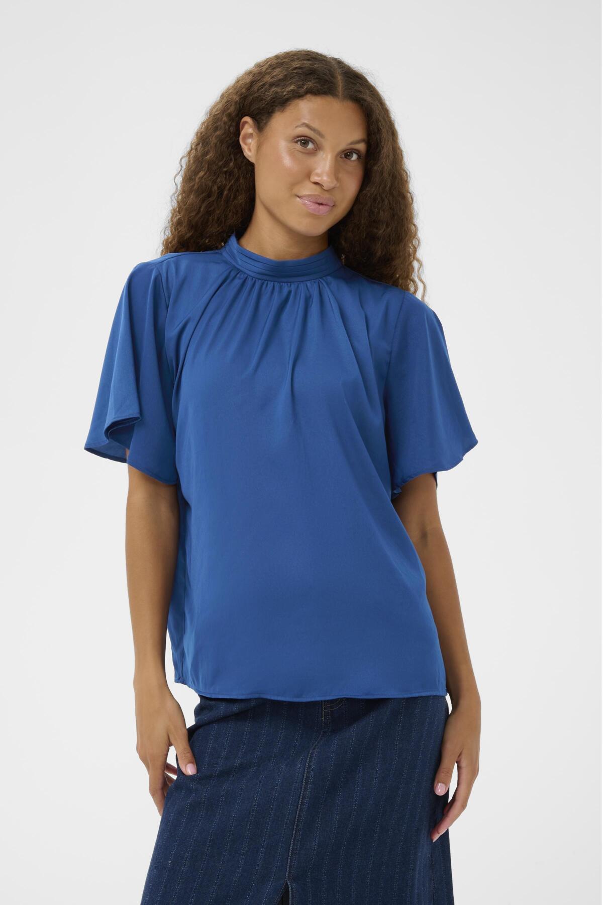 AileenSZ Flared Blouse Navy Peony - 194029 - 30514797