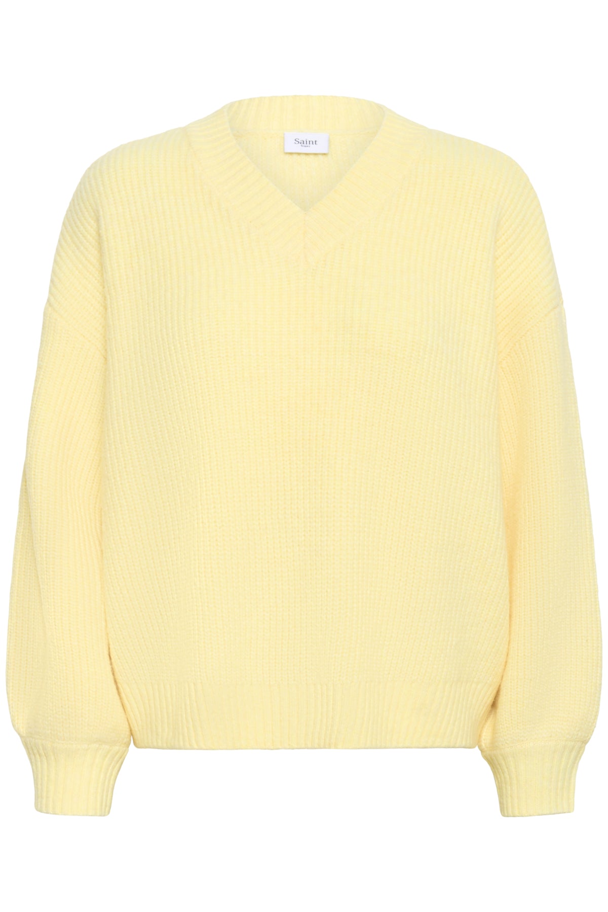 OttolineSZ V-Neck Pullover Lemon Drop Melange - 1207361 - 30514811