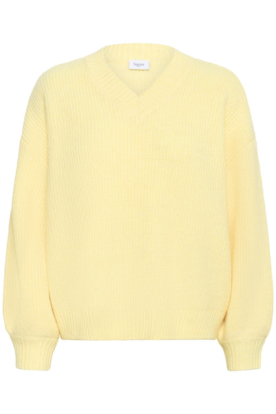 OttolineSZ V-Neck Pullover Lemon Drop Melange - 1207361 - 30514811 Thumbnail