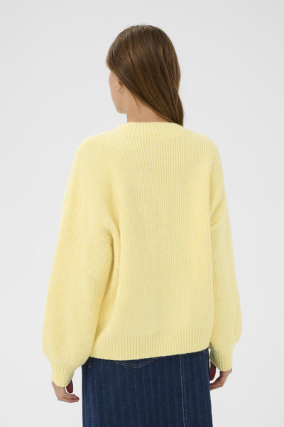 OttolineSZ V-Neck Pullover Lemon Drop Melange - 1207361 - 30514811 Thumbnail