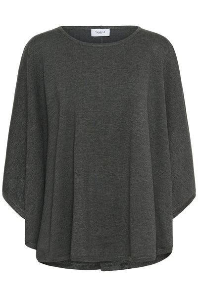 BilliSZ Poncho Grey Iron Melange - 30514828 Thumbnail