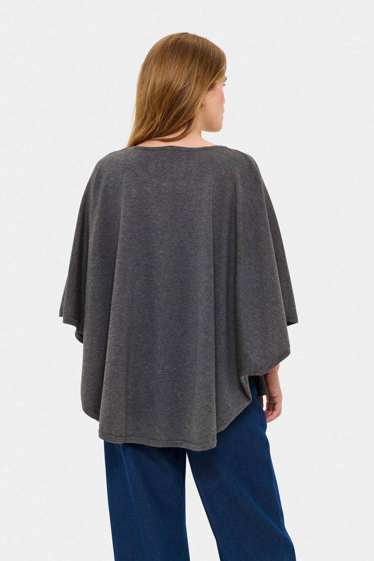 BilliSZ Poncho Grey Iron Melange - 30514828
