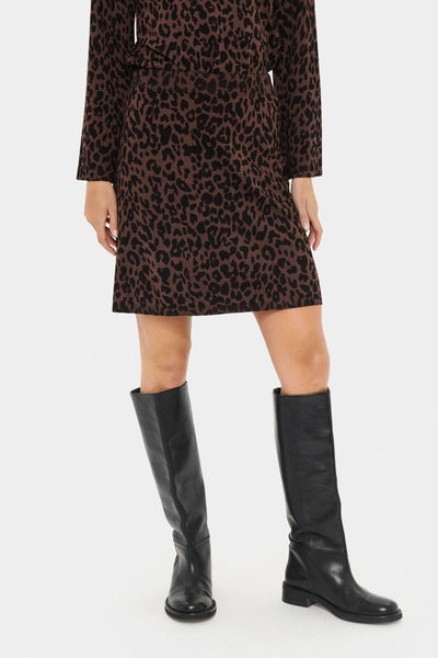 ZhilaSZ Short Skirt Chocolate Brown Leopard - 30514830 Thumbnail