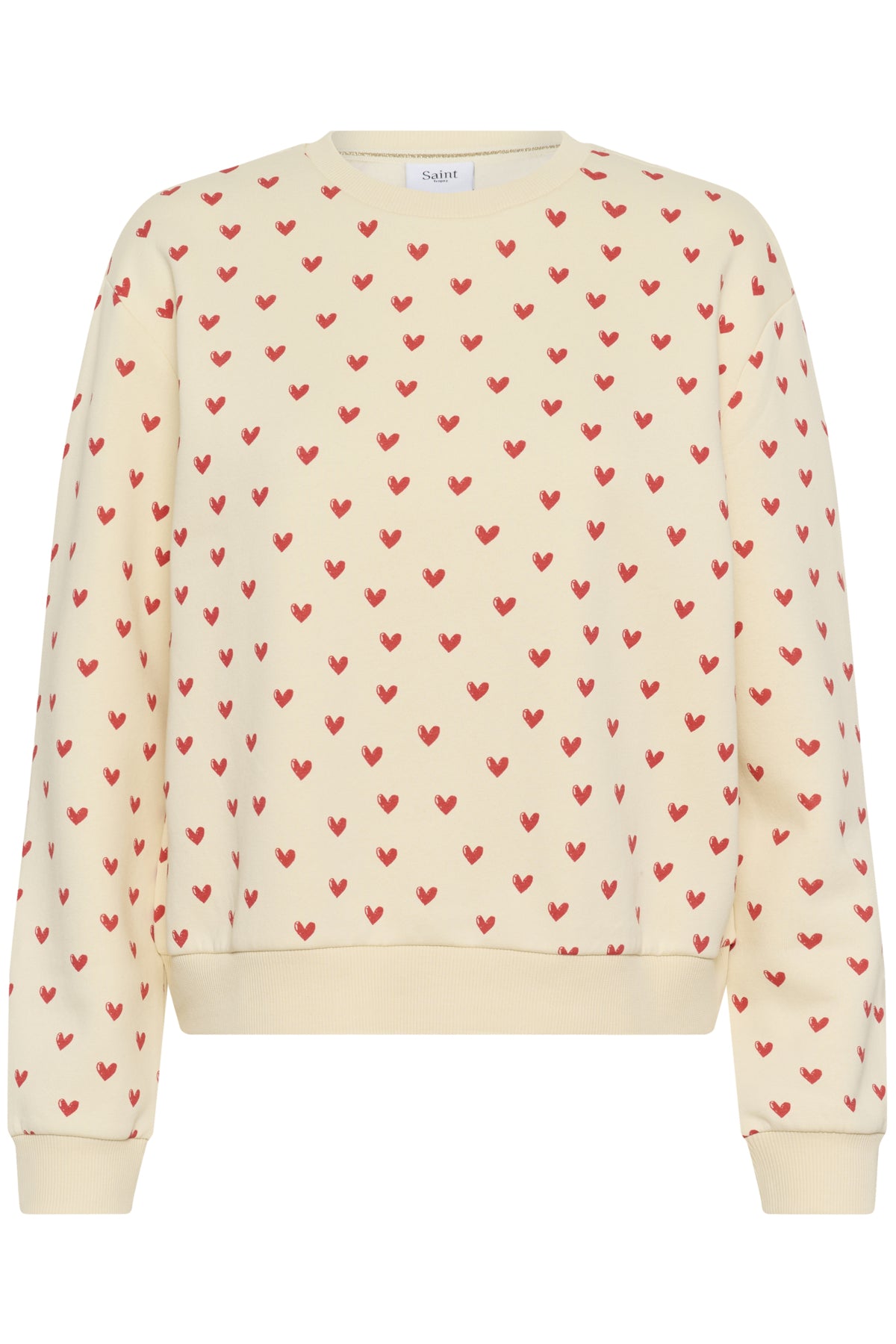 PammaSZ Sweatshirt Off White Red Sketched Hearts - 30514963