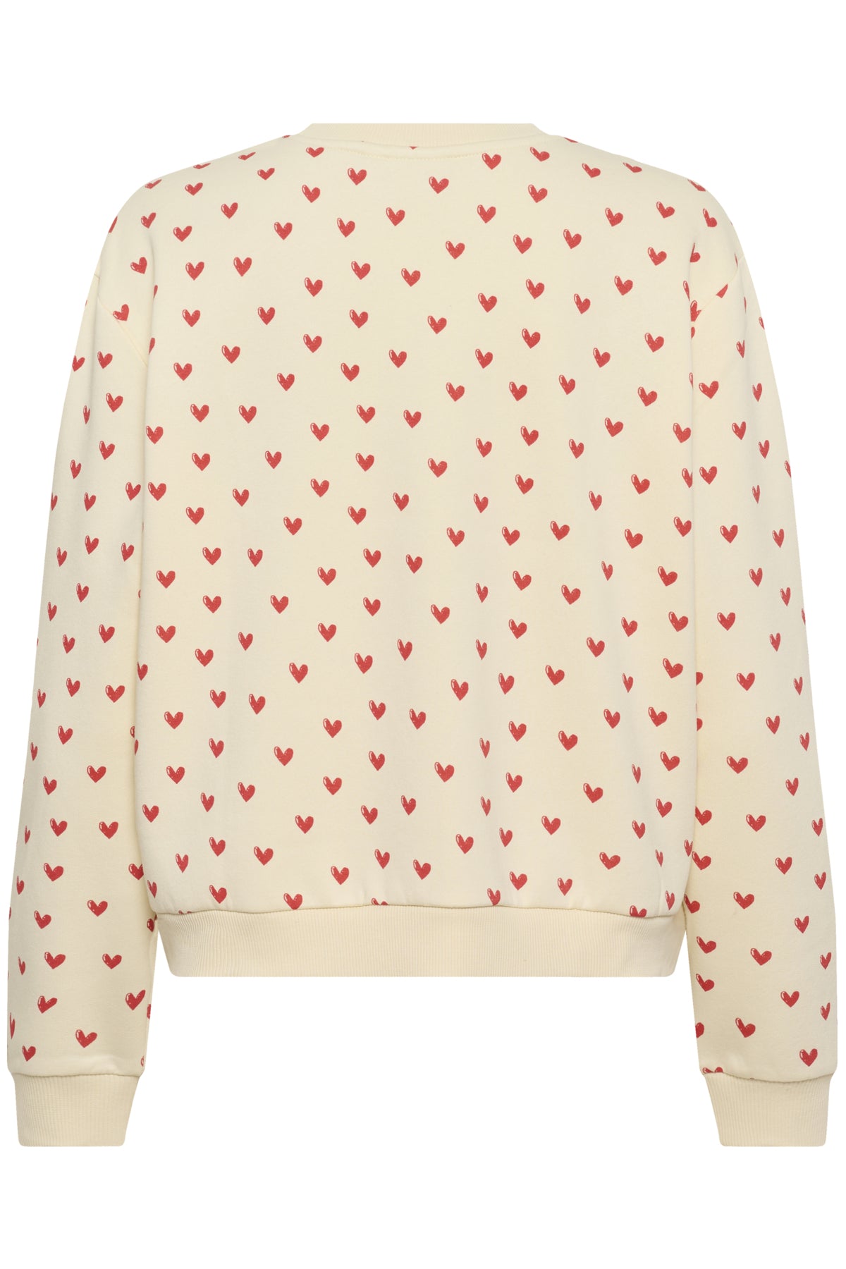PammaSZ Sweatshirt Off White Red Sketched Hearts - 30514963