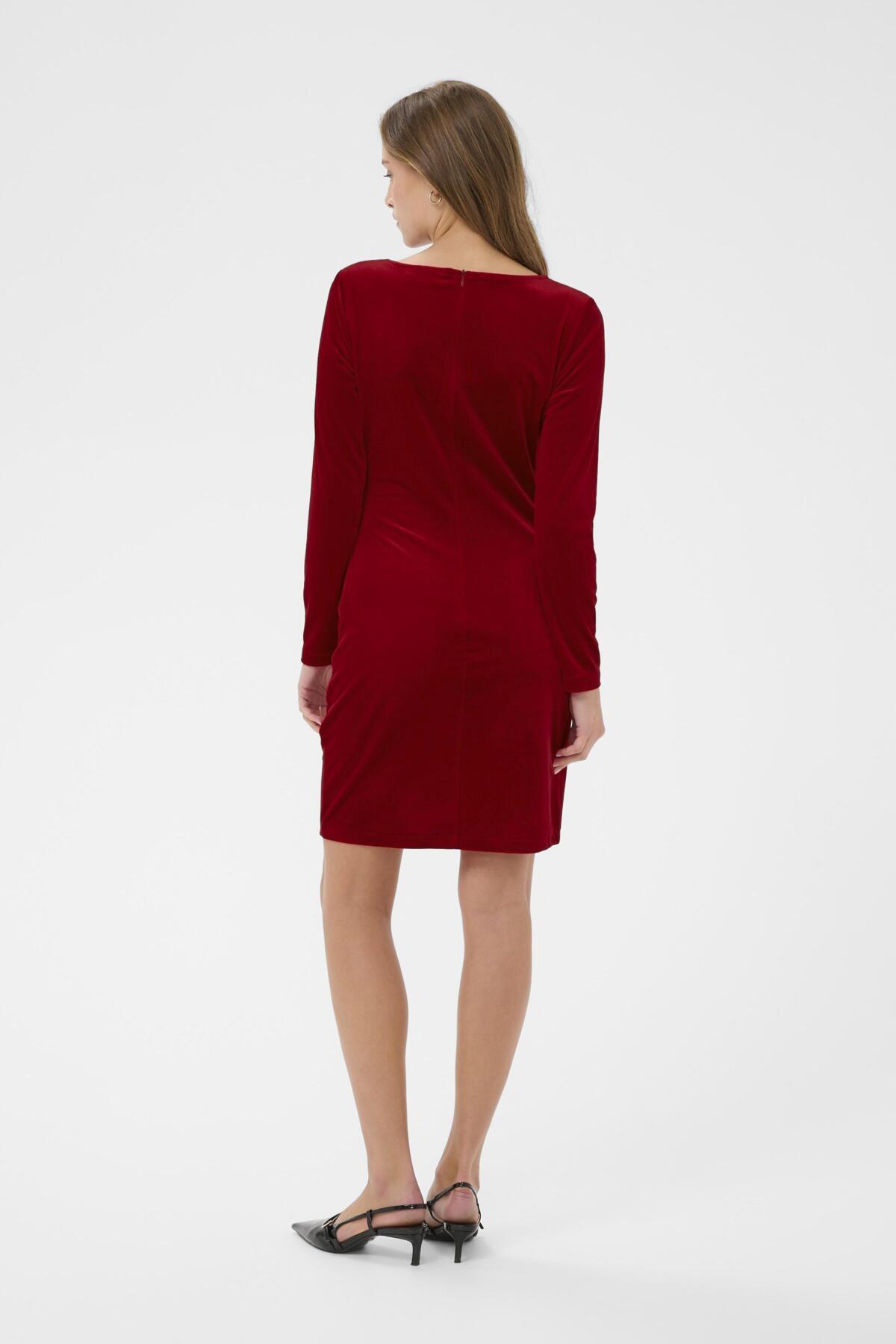 MaryannSZ LS Dress Chinese Red - 30515017