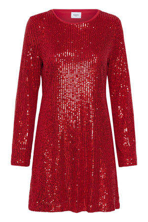 XeniraSZ LS Dress Chinese Red - 30515019