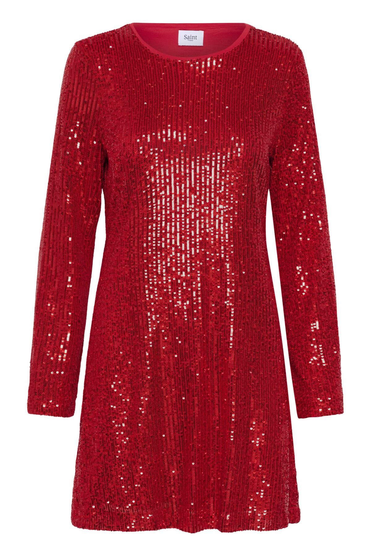 XeniraSZ LS Dress Chinese Red - 30515019