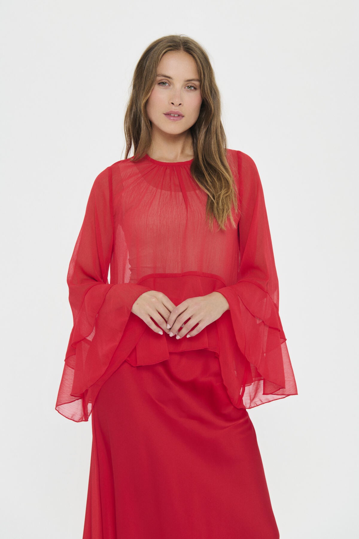 MazelleSZ Blouse Chinese Red - 30515020