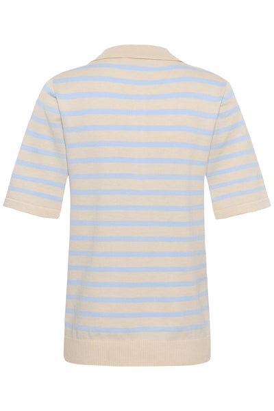 MilaSZ St. Polo SS Pullover Turtledove Cerulean Stripe - 3 - 30515159 Thumbnail