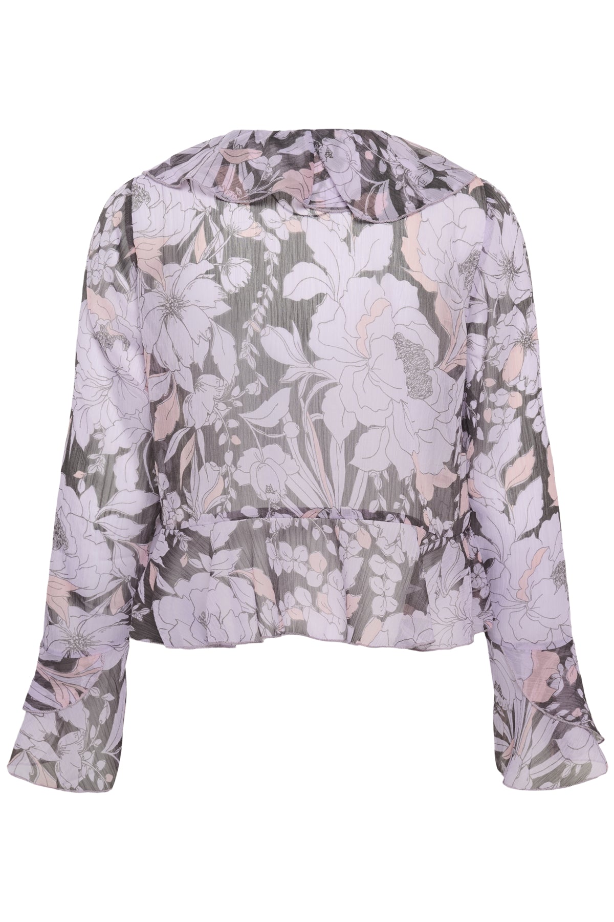 SolangeSZ Blouse Misty Lilac Garden Flowers - 3 - 30515244