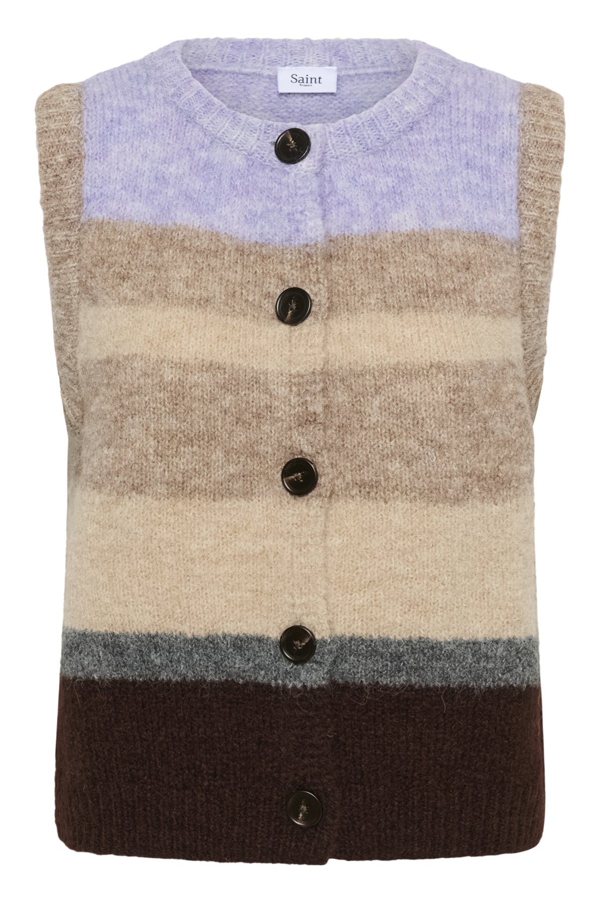 SeraphinaSZ Knit Vest Chocolate Lilac Multi Stripe - - 30515255