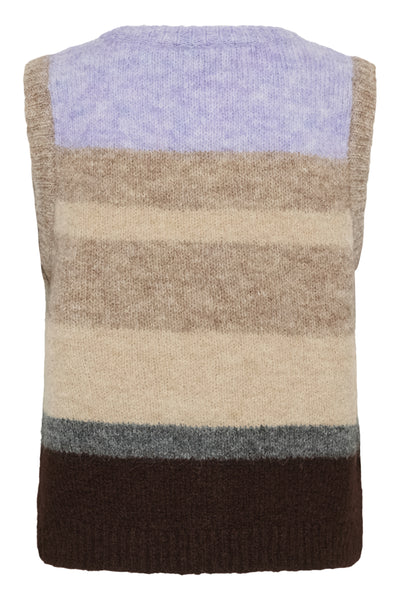 SeraphinaSZ Knit Vest Chocolate Lilac Multi Stripe - - 30515255 Thumbnail