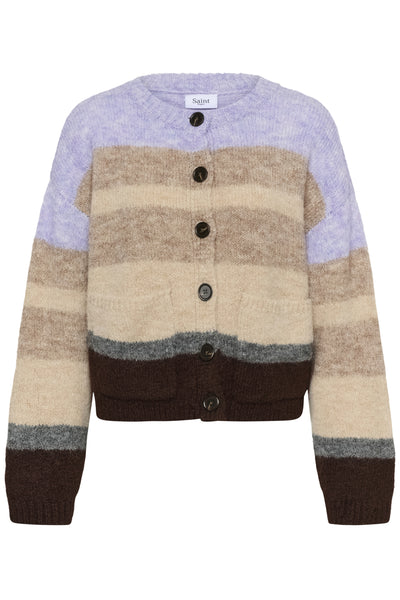 SeraphinaSZ Cardigan Chocolate Lilac Multi Stripe - - 30515256 Thumbnail