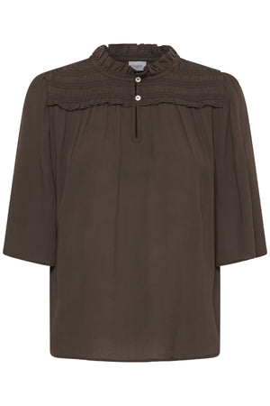ShaktiSZ Blouse Chocolate Brown - 190912 - 30515271