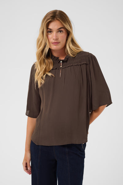 ShaktiSZ Blouse Chocolate Brown - 190912 - 30515271 Thumbnail