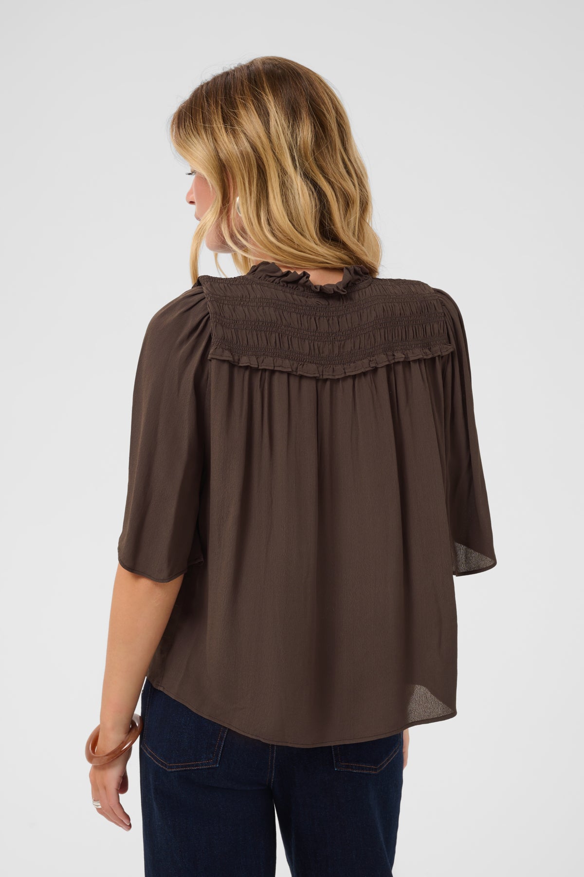 ShaktiSZ Blouse Chocolate Brown - 190912 - 30515271