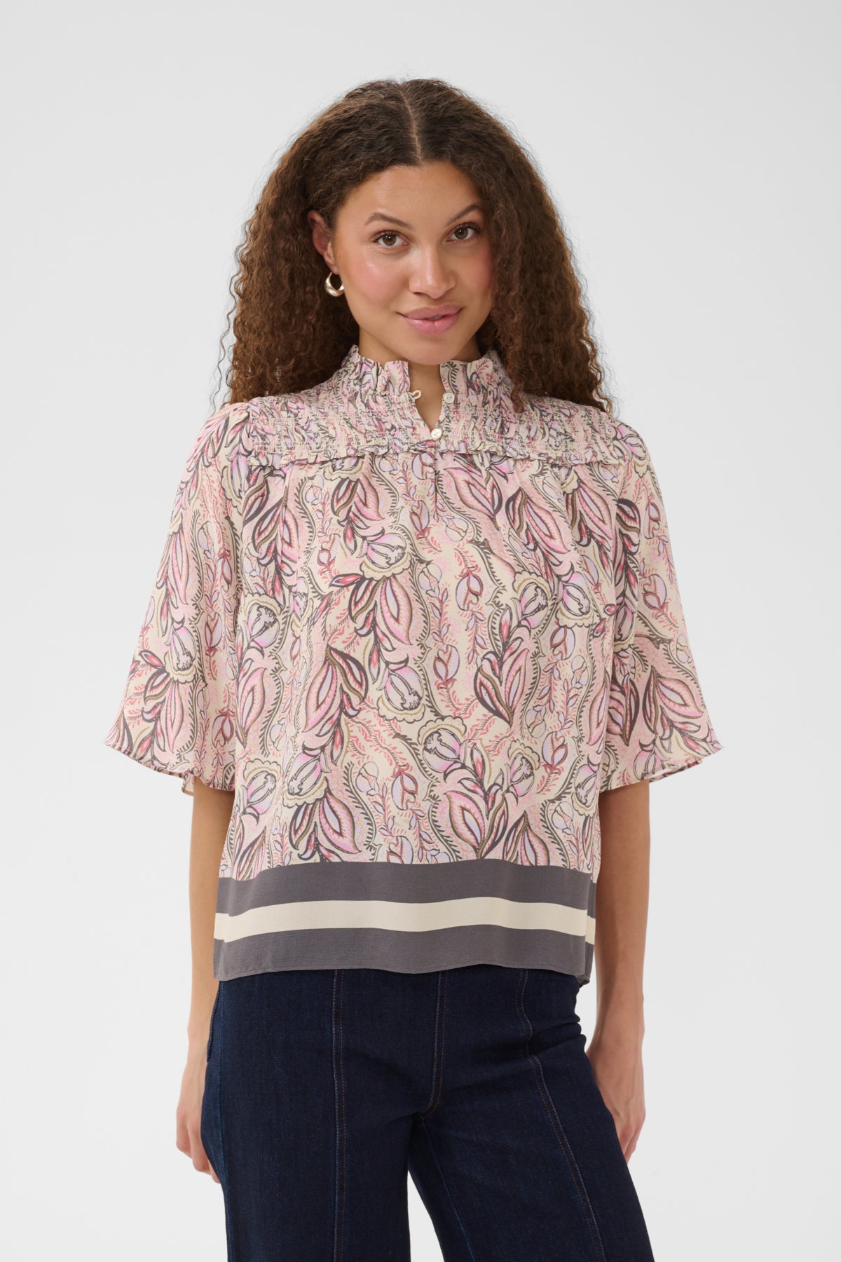 ShaktiSZ Blouse Dusty Pinks Arty Blooms - 3051 - 30515271