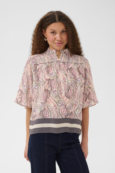 ShaktiSZ Blouse Dusty Pinks Arty Blooms - 3051 - 30515271 Thumbnail