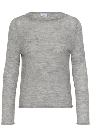 SabbaraSZ Boatneck Pullover Mist Grey Melange - 1739141 - 30515311